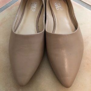 Nude Leather Flats